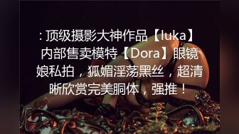 : 顶级摄影大神作品【luka】内部售卖模特【Dora】眼镜娘私拍，狐媚淫荡黑丝，超清晰欣赏完美胴体，强推！