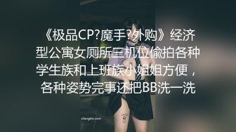 《极品CP?魔手?外购》经济型公寓女厕所三机位偸拍各种学生族和上班族小姐姐方便，各种姿势完事还把BB洗一洗