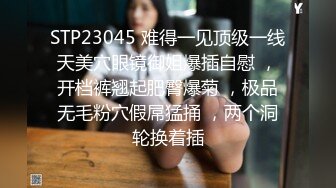 STP23045 难得一见顶级一线天美穴眼镜御姐爆插自慰 ，开档裤翘起肥臀爆菊 ，极品无毛粉穴假屌猛捅 ，两个洞轮换着插